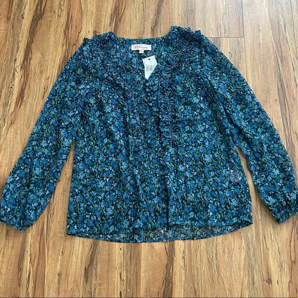 NWT Philosophy Floral Blouse Sz XS